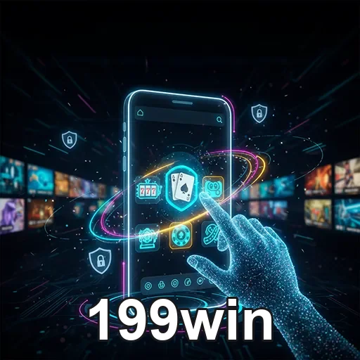 Imagem ilustrativa do aplicativo 199win, destaque do site 199win, com elementos de jogos e apostas online.