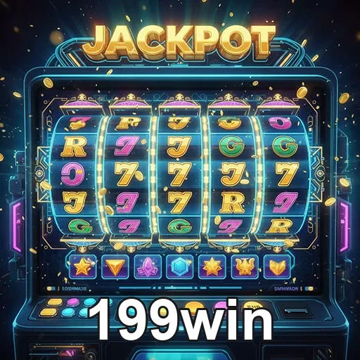 Imagem de uma máquina caça-níquel no site 199win, destaque em jogos de slots online.